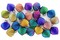 20 Multicolor Small Ornaments for Miniature Christmas Trees, Mixed Colors, about 1 inch tall, Adorabilities